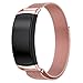 Produktbild Für Samsung Samsung Gear Fit2 / Gear Fit 2 PRO Armband, Tosenpo Zubehör Magnetverschluss Edelstahl Milanese Loop Metall Ersatz Armband Handschlaufe für Samsung Gear Fit2 SM-R360 und Gear Fit 2 PRO Smartwatch (Rosa)