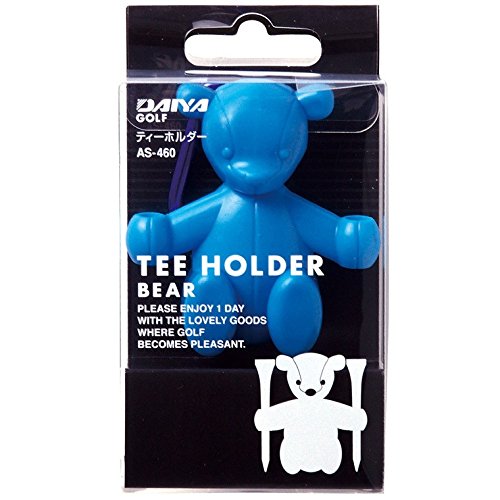 Daiya - Soporte para tees de golf con mosquetón, diseño de oso azul azul