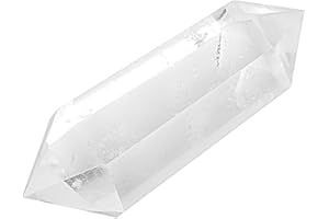 MAGIDEAL Desconocido Cristal De Cuarzo Natural Clara Doble Punto