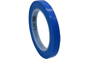INDIAN STORE 24 3M 471 Vinyl Fineline Linierband Konturenband Abklebebänder Warnband Malerkrepp Zierlinienband, Spur- und Sicherheitsmarkierung, Farbmarkierung, Bodenmarkierung (12 mm x 33meter, 471 blue)