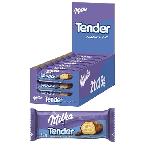 Milka: Tender Milk – Milk – Snack Bars – Box of 21 pieces