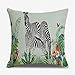 Produktbild OPoplizg Summer Tropical Flamingo Cushion Cover Double-Sided Thick Cotton Pillowcase 45cm x 45cm(18 x 18inch)