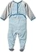 Petit Bateau Baby Boys 0-24m MAREK Crew Neck Long Sleeve Onesie, Multicoloured (Ecume/Efelant/Aquarius), 9-12 Months (Manufacturer size: 12 Months)