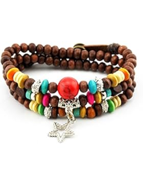 axy TWIC12a WICKELARMBAND SERIE 12a! 60cm Holz Armband+Halskette Bracelet Necklace