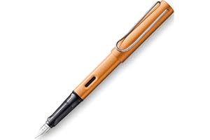 Lamy 1233452 AL-star 27 - Pluma estilográfica de aluminio en color bronce con mango transparente y punta de acero - plumín F