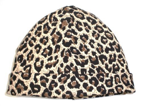 BabywearUK Leopard print half moon baby hat - British Made