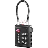 TSA Approved Travel Suitcase Lock with Opening Indicator, Combination Padlock for Suitcases, Backpacks, Carry-on Luggage and