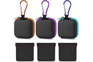 6 szt. etui na słuchawki z karabińczykiem, FineGood etui na słuchawki douszne, twarda przenośna torba do przechowywania słuchawek, pokrowiec ochronny na słuchawki