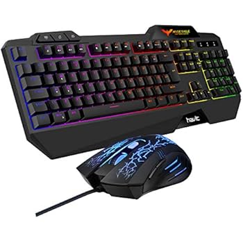 Gaming Keyboard, Rii RK400 Rainbow LED Backlit Wired Gaming Keyboard ...