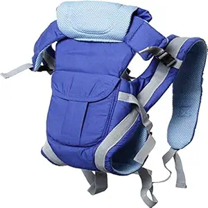 Chinmay Kids 4-in-1 Adjustable Baby Carrier Cum Kangaroo Bag/Baby Carry Sling/Back/Front Carrier for Baby with Safety Belt and Buckle Straps (Royal Blue)