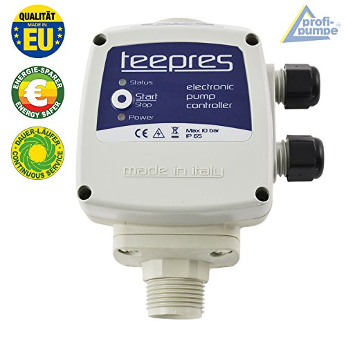 Preisvergleich Produktbild NEUHEIT! TEEPRES - intelligente PUMPENSTEUERUNG DRUCKSCHALTER f- PUMPE HAUSWASSERWERK Automatic Pump Controller mit TROCKENLAUFSCHUTZ LECKÜBERWACHUNG und NOTABSCHALTUNG f. KREISELPUMPE od. TAUCHPUMPE BRUNNENPUMPE JETPUMPE TAUCHDRUCKPUMPE TIEFBRUNNENPUMPE HAUSWASSERAUTOMAT unverkabelt, mit Rückschlagventil