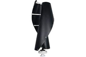 Tqing 0.47Cm in Diameter Home Use Vertical Wind Turbine, 8000W 12V 24V 48V 220V Turbine Magnetic Levitation Generator with MPPT Controller Vertical Axis Wind Turbine(Black)