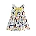 Produktbild feiXIANG Kleinkind Rock Mädchen Kleid Sommer Prinzessin Kleid Kinder Kleid Baby Röcke Party Hochzeit Abendmode ärmellosen Kleider Mädchen drucken Bowknot Bekleidung (100, Weiß)