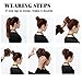 FESHFEN Scrunchy Scrunchie Hair Bun Updo Hairpiece Hair Ribbon Ponytail Extensions Hair Extensions Wavy Curly Messy Hair Bun Extensions Donut Hair Chignons Hair Piece Wig Light Auburn Hairpiece
