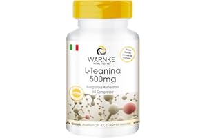 L - Teanina 500mg - Adattogeno - 60 compresse - Promuove il benessere fisico e mentale/Proprietà immunomodulanti | Warnke Vitalstoffe - Qualità da farmacia tedesca