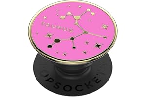 PopSockets: PopGrip - Support et Grip pour Smartphone et Tablette avec Un Top Interchangeable - Enamel Zodiac Taurus