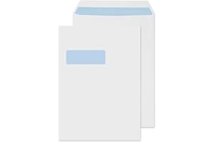 Blake Purely Everyday C4 324 x 229 mm 100 gsm Pocket Self Seal Window Envelopes (13892) White - Pack of 250