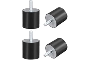 NTRUXZP M6 Macho Hembra Goma Soportes Vibración Aisladores Amortiguador 25mm x 20mm 4 Piezas