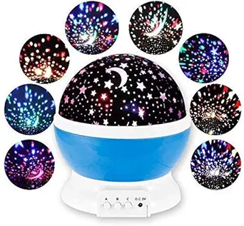 AMTOPZ Moon Star Projector Night Light Toys for 2-8 Year Old Girls Gifts 360 Degree Rotation and 8 Color Light Changing, Best Gifts for 4-6 Year Old Girls Birthday