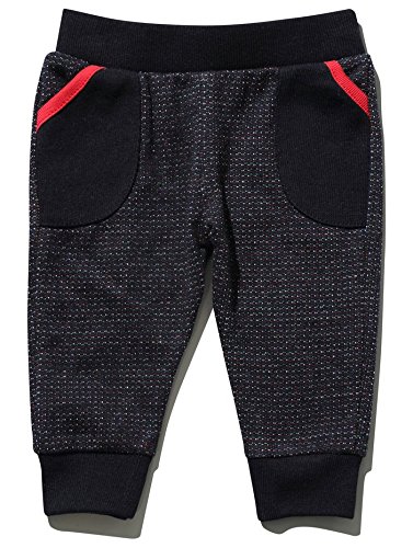 M&Co Baby Boys Soft Jersey Casual Contrast Pockets Elasticated Waist Jogger Bottoms Navy 0/3 Mnths