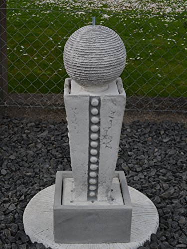 Springbrunnen Modern mit Becken und Kugel aus Steinguss, frostfest - 3