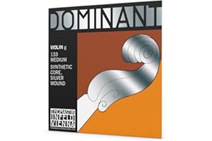THOMASTIK-INFELD Cordes Thomastik Violon Dominant Noyau plein nylon Sol Argent filé. 4/4; Moyen