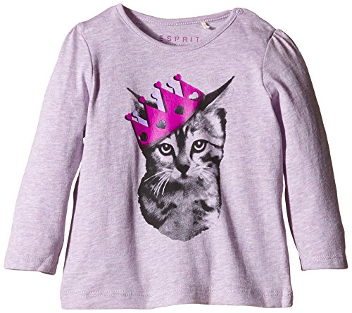 ESPRIT Baby-Girls 095EEAK006 Princess Cat T-Shirt, Purple (Violet), 3-6 Months (Manufacturer Size:68)