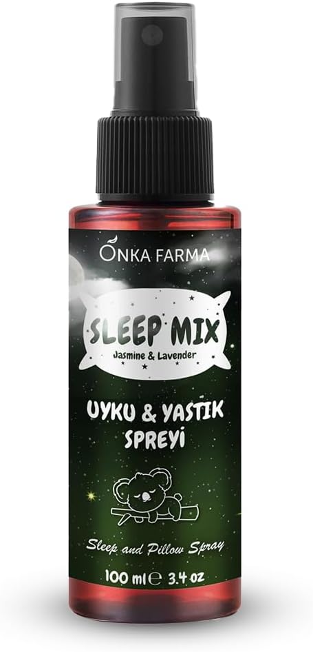 SleepMix Uyku Yastık Spreyi 100 ml (Yasemin & Lavanta) Rahatlatıcı Dinlenme Spreyi Sleep Pillow Spray