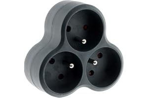 Multiprise Triplite Triangulaire 16A - Noir - Zenitech