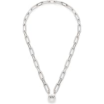 Collana Donna Jewels By Leonardo Ciao Sophia - Acciaio Inox Con Cristallo Blu Baguette, Catena Regolabile 42-47 Cm