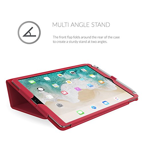 iPad Pro 12.9 (2017) Hülle Rot, Snugg Leder iPad Pro 12.9 (2017) Schutz Klapphülle Case Cover [Lebenslange Garantie] mit Ständer für Apple iPad Pro 12.9 (2017) - 3