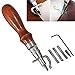 Produktbild 7 in 1C reasing Edge Beveler Leathercraft Präzisionswerkzeuge Set,DIY Sets,nähen && Crease Leather,Wood && Steel Hand Tool mit Durable Wood Handle