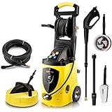 Wilks-USA RX550i High Power Pressure Washer 262 Bar / 3800 PSI Portable Electric Jet Washer for Patio Car Driveway & Garden w