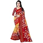 Manorath Women's Cotton Silk Saree with Blouse Piece (K5GA25-28, Multicolour, Free Size)