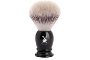 MÜHLE Blaireau de rasage CLASSIC M à pointe argentée avec manche en résine précieuse Noir