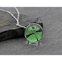 Halskette Kette 925 Sterling Silber Kleeblatt Echt Glücksbringer Geschenk Glück Handmade Schmuck