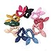 10x Cute Women's Dot Rabbit Ear Hair Bow Tie Bands Chiffon Ponytail Holder Hot