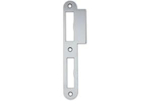 M4TEC ZB7 Gâche à languette Acier inoxydable brillant Robuste durable facile à installer Design élégant DIN L Convient aux serrures de porte intérieure un tour & double tour de portes en applique