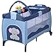 FDS Baby Bed Travel Cot Infant Sleeping Furniture Playpen with Toys (Blue)