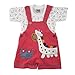 A Cute Giraffe Printed Textile Dungaree With Half Sleeves Tee Set RS.555.00