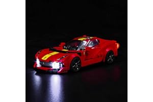 PIPART LED Light Kit for LEGO 76914 Speed Champions Ferrari 812 Competizione, ONLY Light Kit, LEGO Model is NOT Included