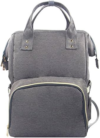 Kangming Baby Nappy Changing Backpack Waterproof Travel Mummy Tote Bag Organizer with Insulated Pockets (Grey)