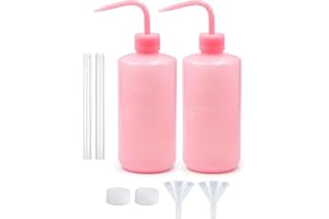 REYSHIN Bouteille ExtrudéE Bouteille en Plastique ExtrudéE Bouteille de Nettoyage de Bouteille de Laboratoire MatéRiau Ldpe éQuipement de Nettoyage de Laboratoire Bouteille D'Extrusion D'Eau (Rose 500ml)