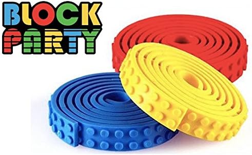 Block Party 3.26 feet (100cm) Flexible Adhesive Building Loop Tape (LEGO, Mega Bloks, Kreo and DUPLO Compatible) Reusable Non-Toxic 2017 Craze UK RED BLUE YELLOW GREEN AVAILABLE (Green)