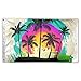 Produktbild DFGTLY Deko-Flagge mit – Tropische Sommer Palmen-Saison Urlaub und-Banner, 3 x 5 Fuß