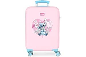 Disney Il bagaglio a mano bambini con valigia rigida e lucchetto a combinazione a 4 ruote è realizzato in ABS, un materiale rigido e leggero.