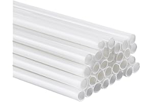 OLYCRAFT 30 tubos redondos de plástico ABS de 25 cm de longitud, tubo de plástico blanco, varillas de clavija de plástico de 2,5 mm de diámetro interior de 4 mm de diámetro exterior para bricolaje,