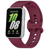 Sneezy Samsung Galaxy Fit 3 İle Uyumlu Kordon PureLux Soft Yumuşak Tokalı Silikon Kordon Kayış M&uuml;rd&uuml;m