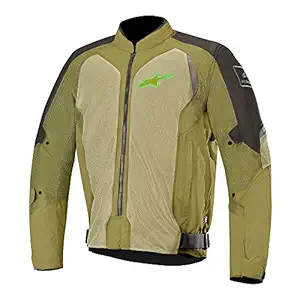 Alpinestars 2833 Wake Air Jacket (Black and Olive Green, L)