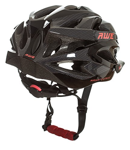 AWE® AWEAir™ In-Mould Helm Erwachsene Männer Straßen-Radsport 58-61cm Schwarz-rot-Carbon - 3